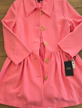 Halogen Bubblegum Pink Button Jacket